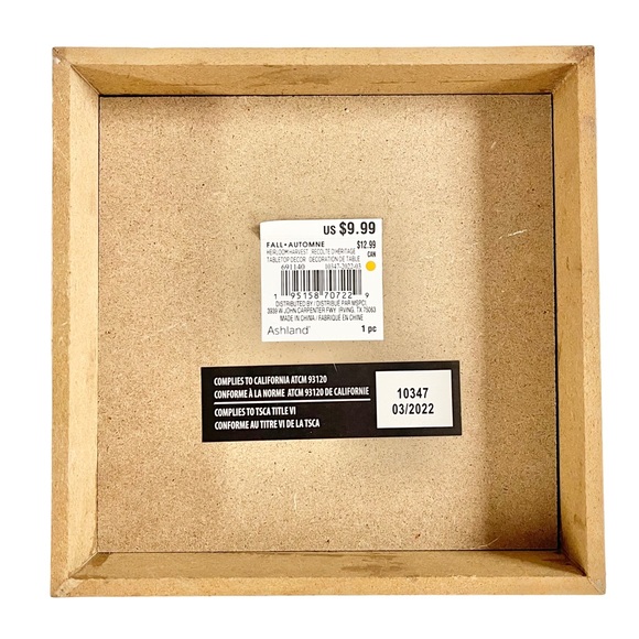 6" Fall Block Tabletop Sign - Picture 2 of 3